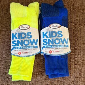 THORLOS Bundle of 2 UNISEX YOUTH KIDS SNOW SOCKS OVER CALF SMALL Winter NEW